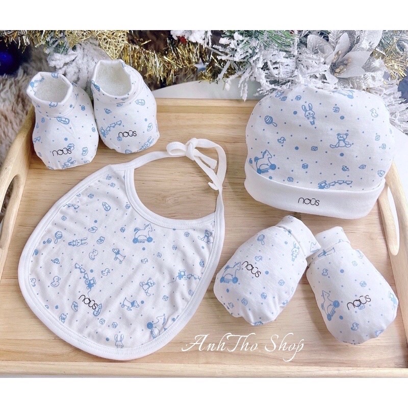 Set Mũ, Bao Tay, Bao Chân Nous Petit - Phụ Kiên Cho Bé Sơ Sinh/ Newborn/NB