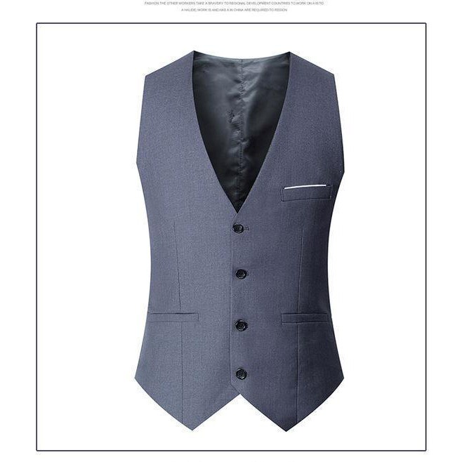 Áo Vest Nam Mỏng Dáng Ôm Phong Cách Hàn Quốc Mùa Thu Rompi Lelaki Sut Gaya Hàn Quốc Cho Nam Musim Gugur Tipi