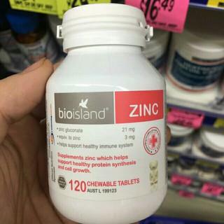 Viên kẽm cho trẻ Bio island Úc 120v cho bé từ 7 tháng tuổi