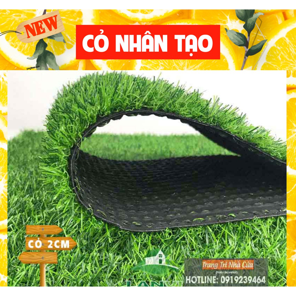 Thảm cỏ nhân tạo, loại cỏ cao 2cm đủ kích thước