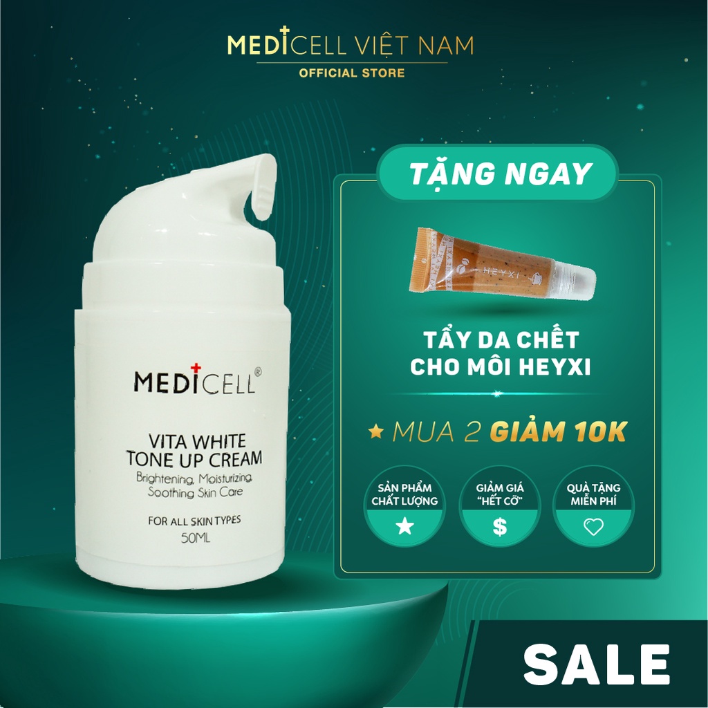 Kem Vita White Medicell, dưỡng trắng, nâng tone da tức thì, chống lão hóa, dưỡng ẩm  - Tuýp 50ml