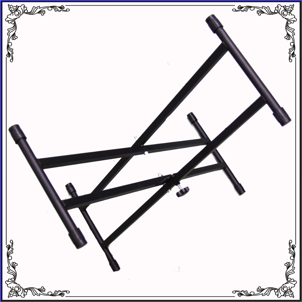 Chân Đàn Organ Kép ( Inox sơn đen chống Gỉ )