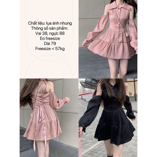 Đầm Sơ mi Đan Dây Xịn Xò