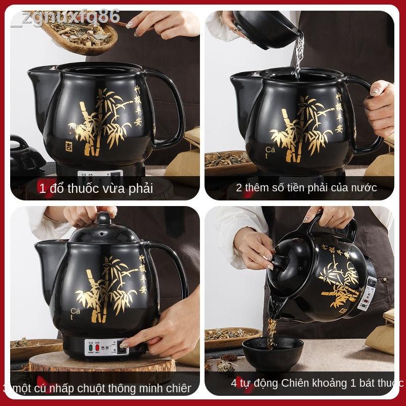 ✷ ◘ Hoàn toàn tự động rán bằng điện Nồi thuốc bắc, đun hầm ấm sắc thuốc, bắc gốm sứ