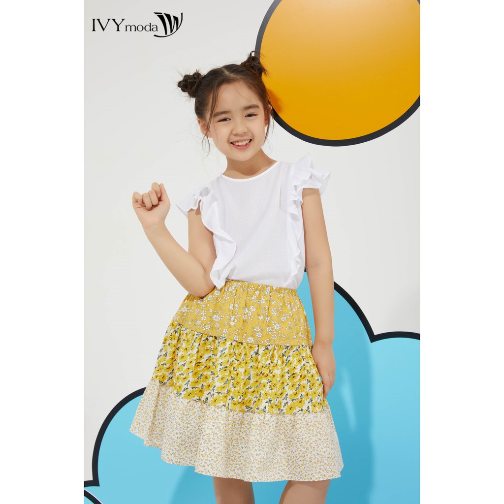 Áo bé gái bèo nhúm bé gái IVY moda MS 16G1272