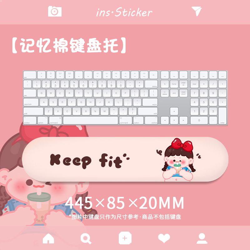 Tấm Lót Chuột Và Bàn Phím Hình Ly Trà Sữa Dễ Thương
