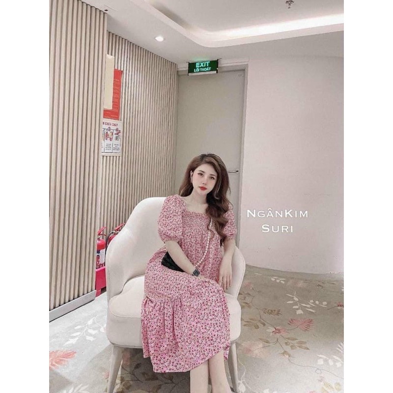 VÁY MAXI HOA NHÍ KÈM ẢNH THẬT