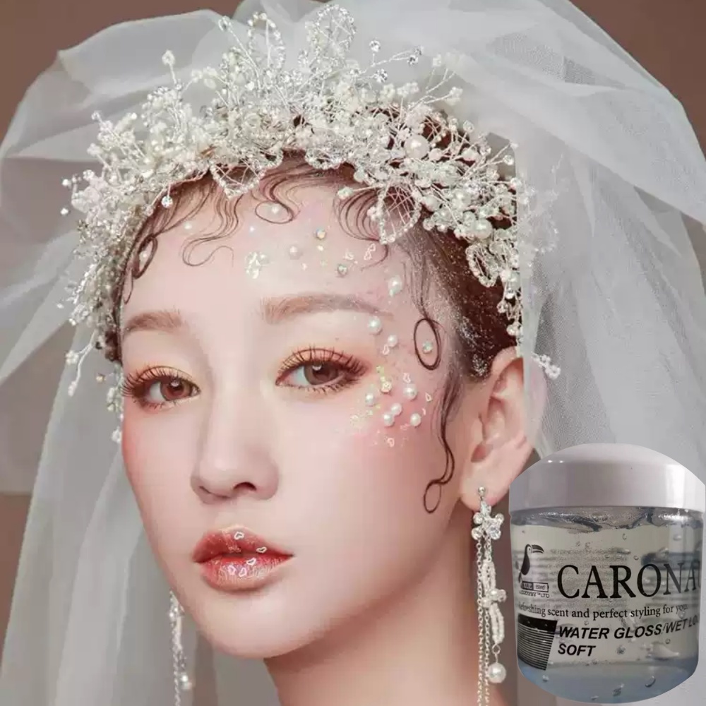 [Xukashop] Sáp vuốt tóc/ Gel vuốt tóc CARONAU trang điểm cô dâu chuyên dụng, dưỡng ẩm tóc gãy rụng (500ml)