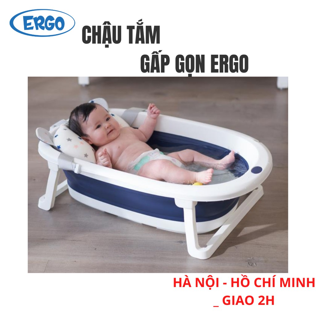 [Mã 267FMCGSALE giảm 8% đơn 500K] Chậu tắm gấp gọn Ergo chính hãng dùng cho em bé từ 0 đến 5 tuổi