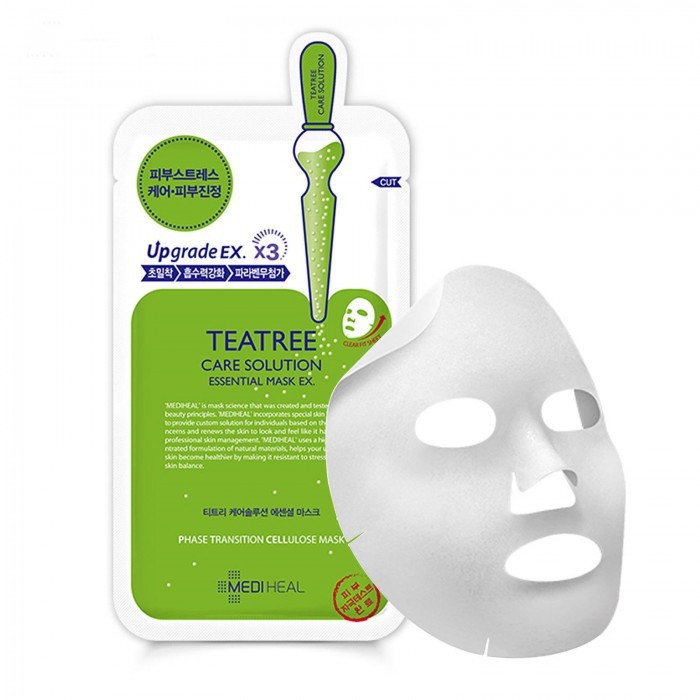 [CHÍNH HÃNG] Bộ 10 Mặt Nạ Dưỡng Da Chiết Xuất Trà Tràm Mediheal Teatree Care Solution Essential Mask 25ml x10