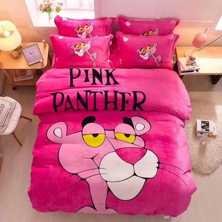 Bộ Chăn Ga Gối Nỉ Nhung 3D Cao Cấp - Pink