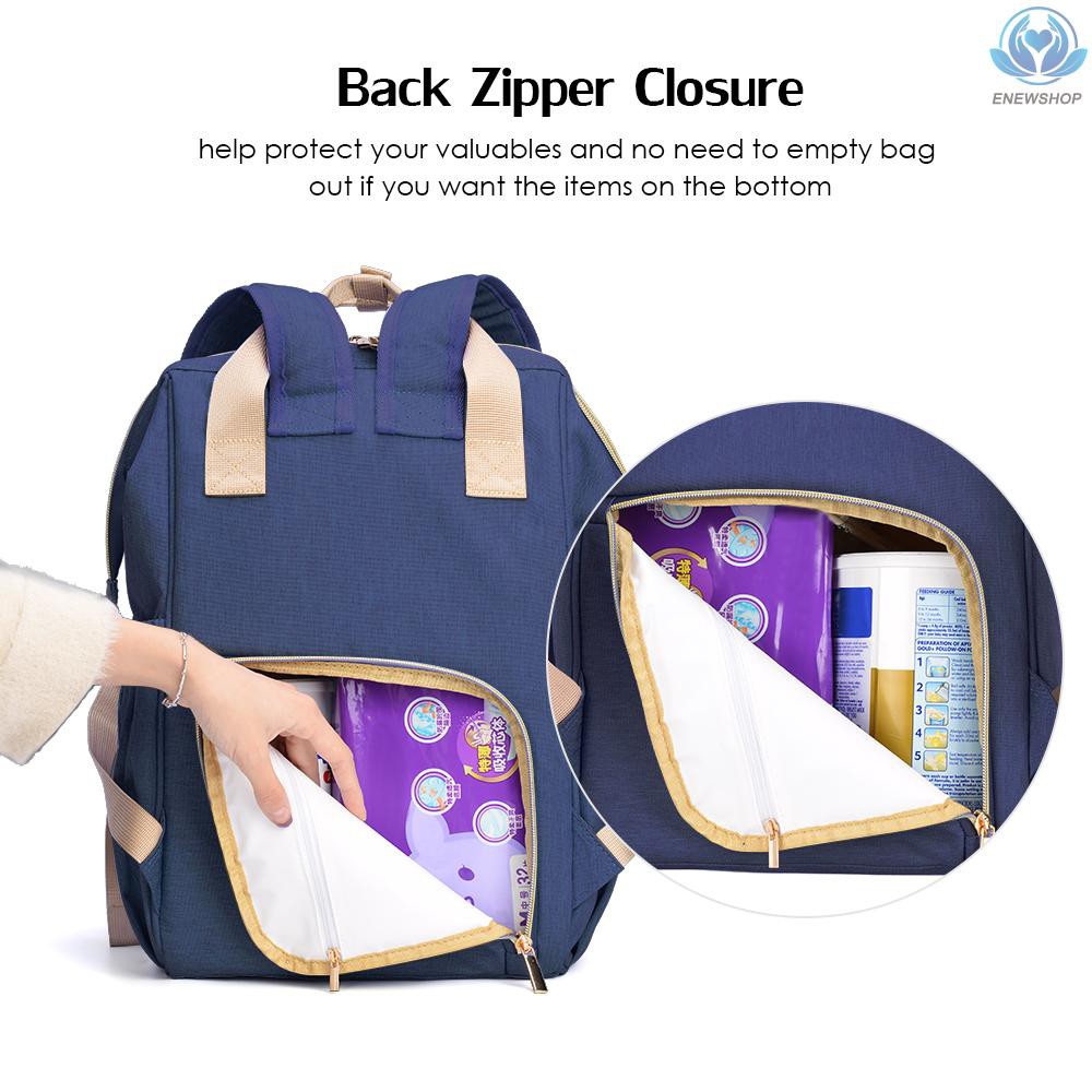 ♥♥enew~OSOCE Unisex Water-Repellent Polyester Large Mommy Daddy Backpack Baby Clothes Diaper Nappy Milk Powder Bottle Travelling Storage Bag--Purple