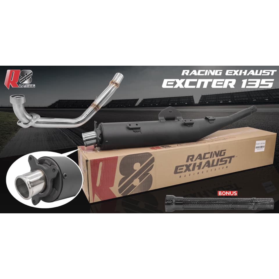 Pô tăng K1 R8 racing mẫu zin ex150 / ex135