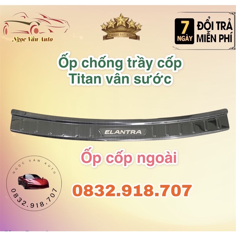 Ốp chống trầy cốp Elantra 2015 - 2021 Titan cao cấp