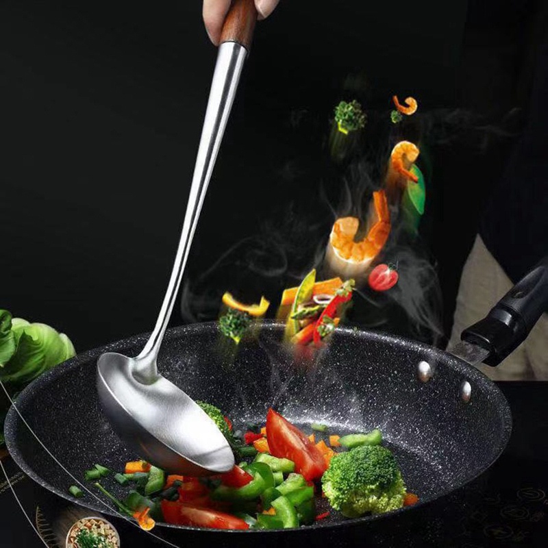 Muỗng Xới Cơm Bằng Thép Không Gỉ Cán Dài Tiện Lợi