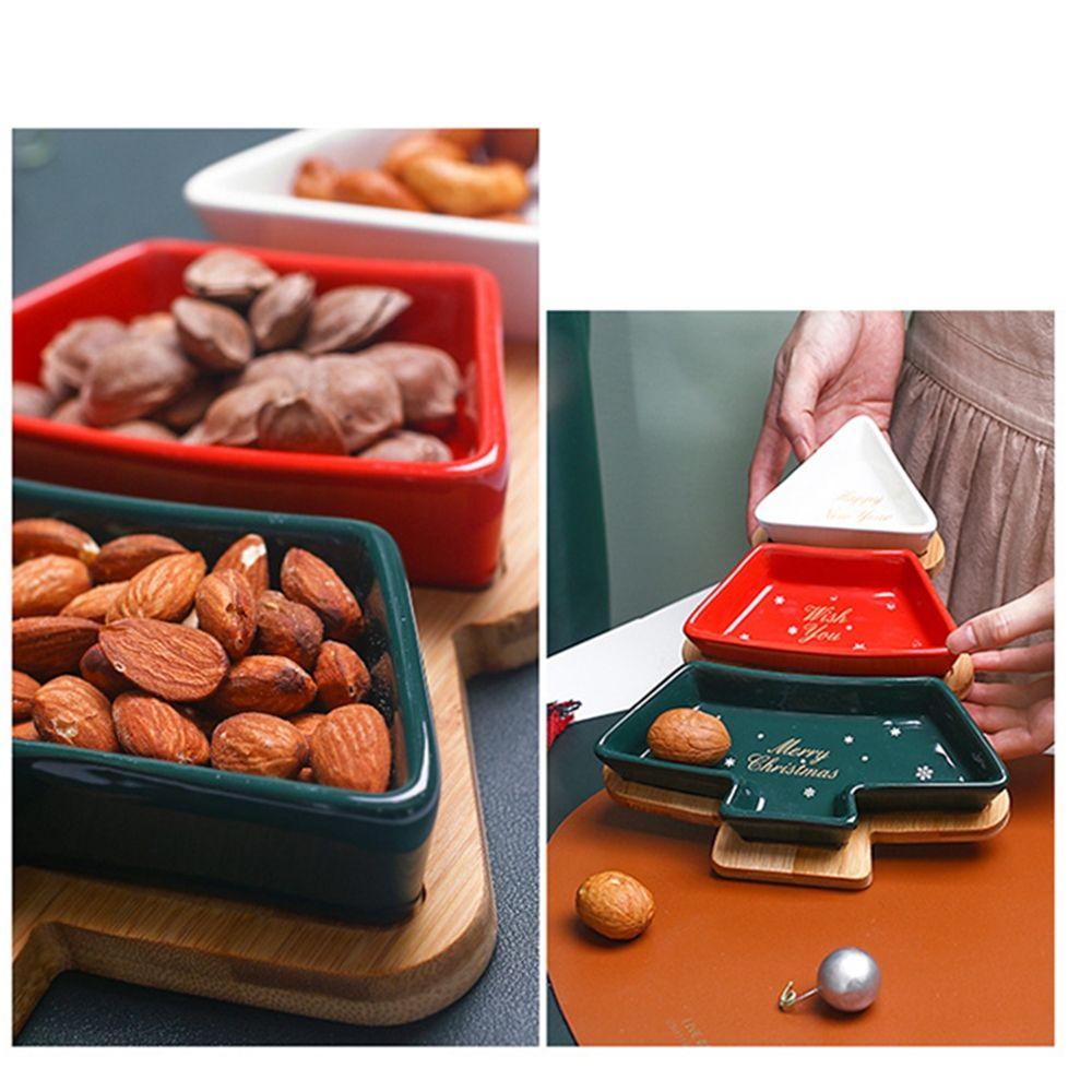 GOGOUP Đĩa Đựng Thức Ăn Hình Cây Thông Giáng Sinh