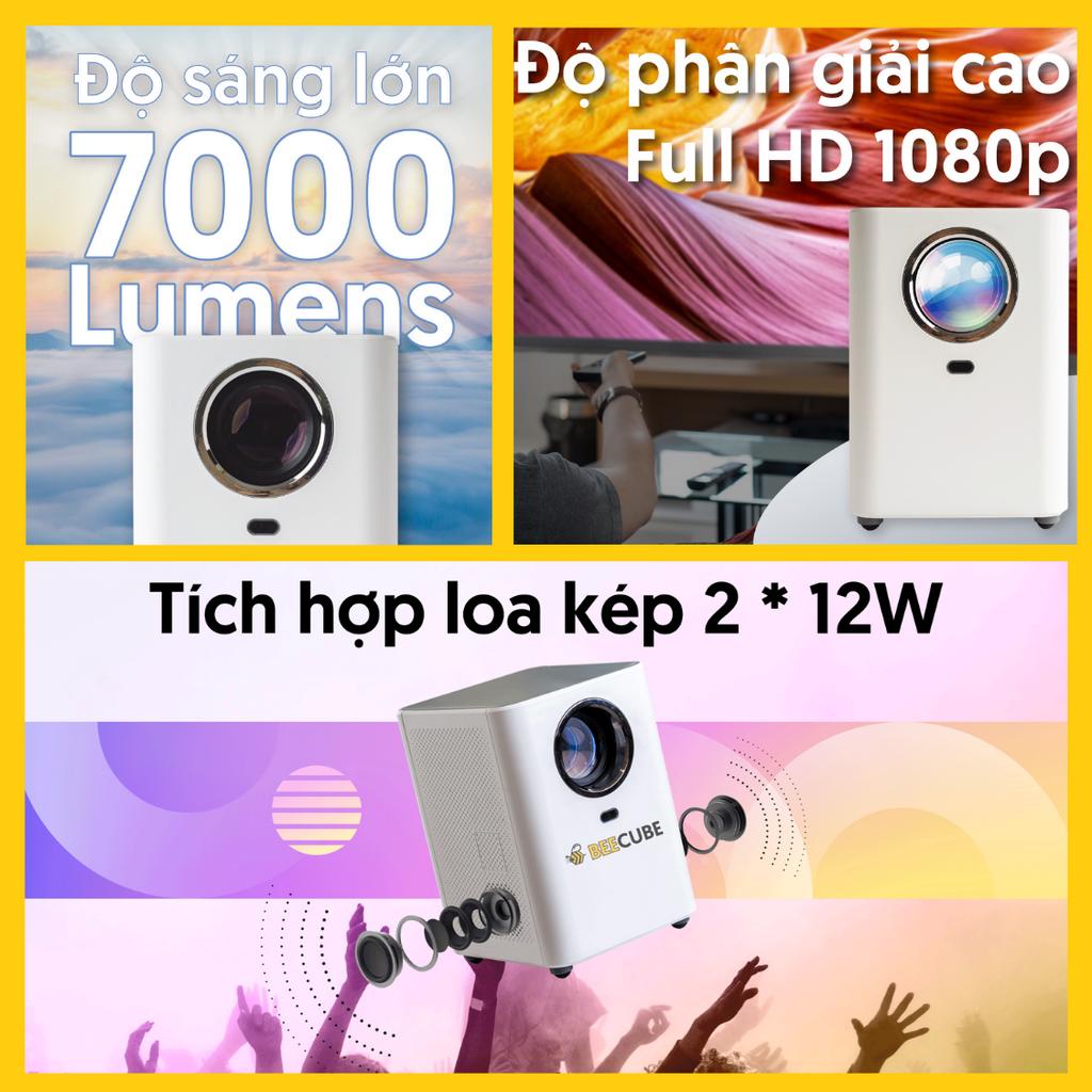 Máy chiếu mini, BeeCube Xtreme 4K chính hãng Hệ điều hành Android Full HD 1080 - Bảo Hành 12 Tháng