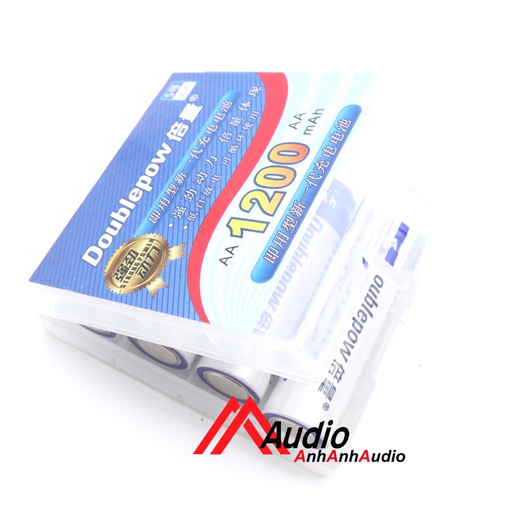 Combo 4 viên Pin sạc micro AA Doublepow dung lượng 1200mAh sạc nhanh đầy