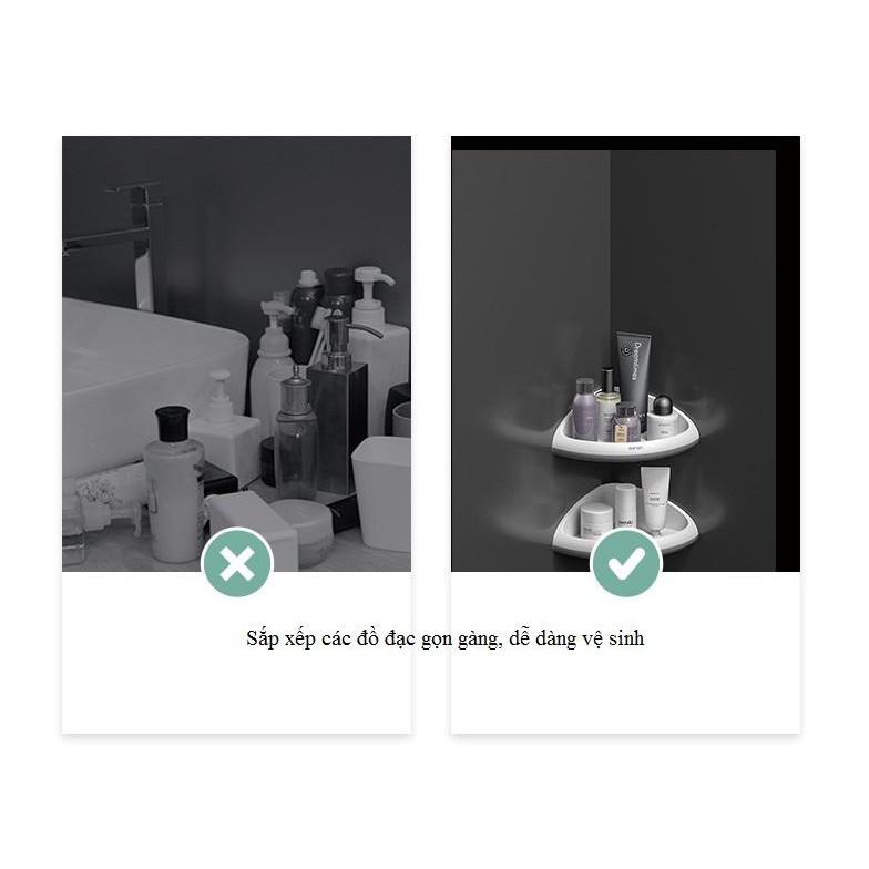 Kệ nhà tắm đựng xà phòng dán tường, chịu lực 6kg
