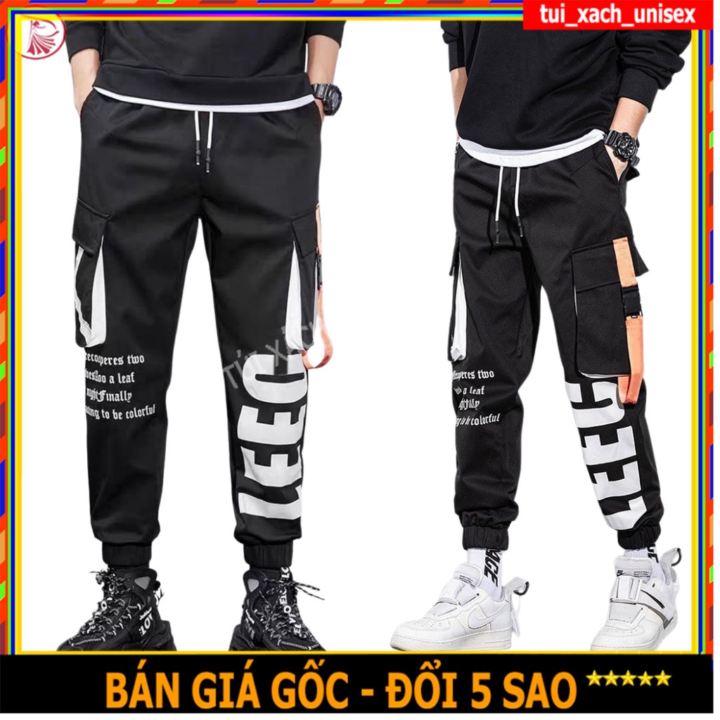 ❤️ SIÊU PHẨM ❤️ QUẦN KAKI JOGGER TÚI HỘP BO CHÂN NAM NỮ DÀI MÀU ĐEN XÁM mềm mịn, phong cách đường phố M01