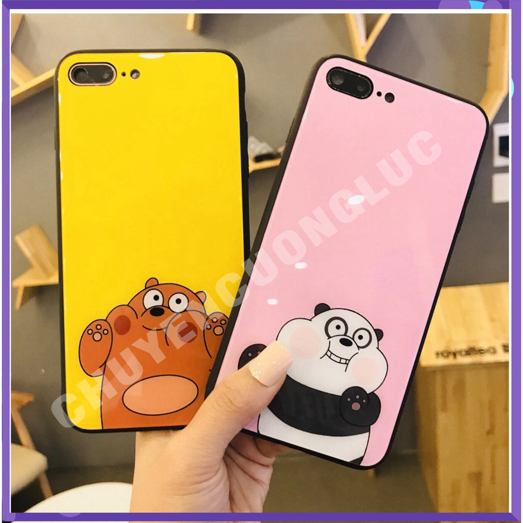 [HOT] Ốp Lưng Kính Cường Lực Panda Kute - A109