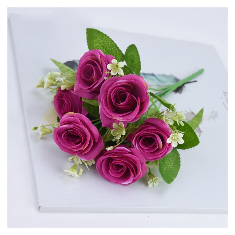 6 Heads  31 Cm Rose Silk Bouquet Artificial Flower Simulation Flower False Flower