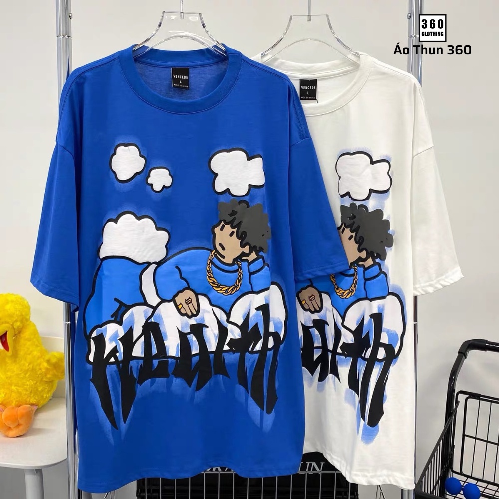 Áo thun nam nữ oversize cotton Xanh Trending M10 tay lỡ unisex form rộng phong cách Hàn Quốc siêu chất