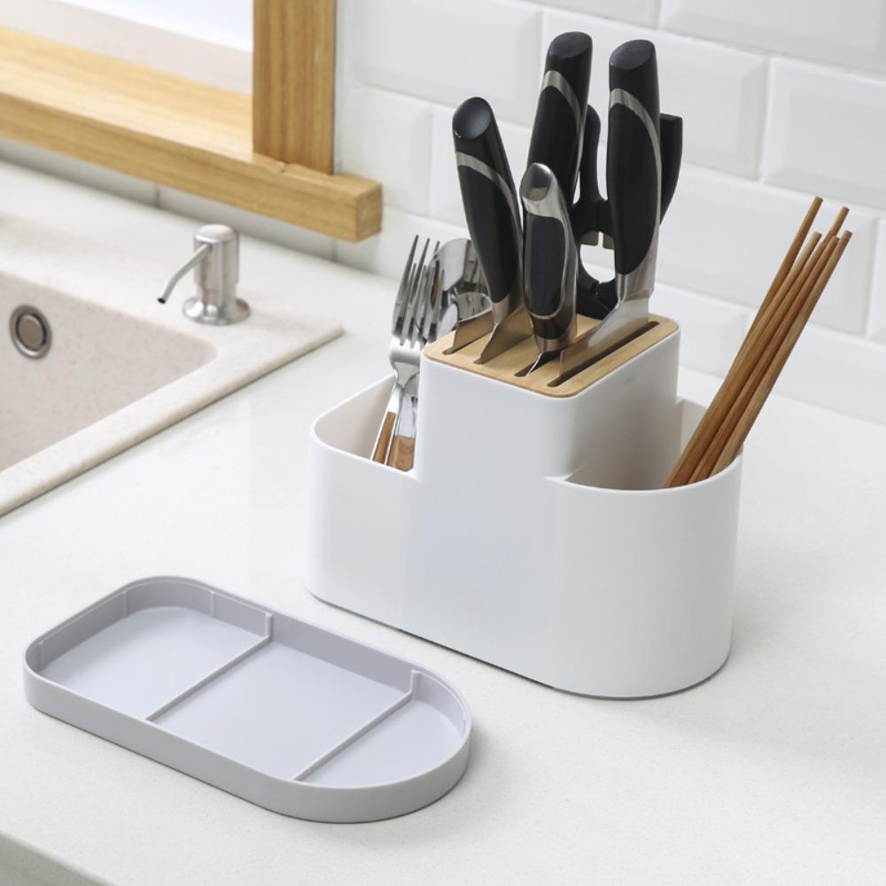 Giá Đỡ Dụng Cụ Nấu Ăn Thiết Kế Thoát Nước Tiện Dụng Cho Nhà Bếp