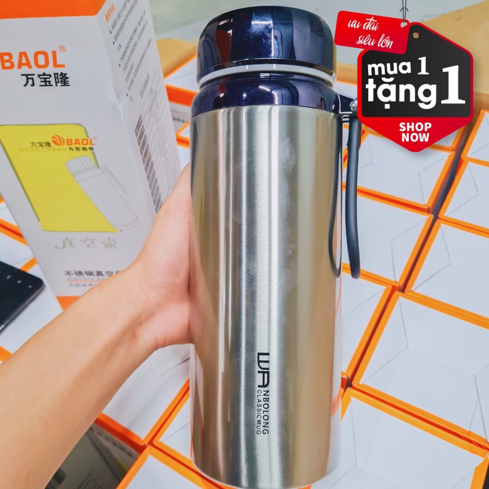 Bình giữ nhiệt inox baol giữ nhiệt nóng lạnh 1200-1500ml inox 304 cao cấp mua 1 tặng 1