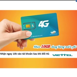 Sim trắng 4g viettel tự đổi có ngay 2Gb và cộng 10k vào tài khoản