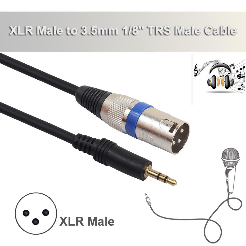 Dây cáp micro âm thanh 3m/9.84ft chuyển đổi từ giắc 3.5mm sang 3 Pin XLR tiện dụng