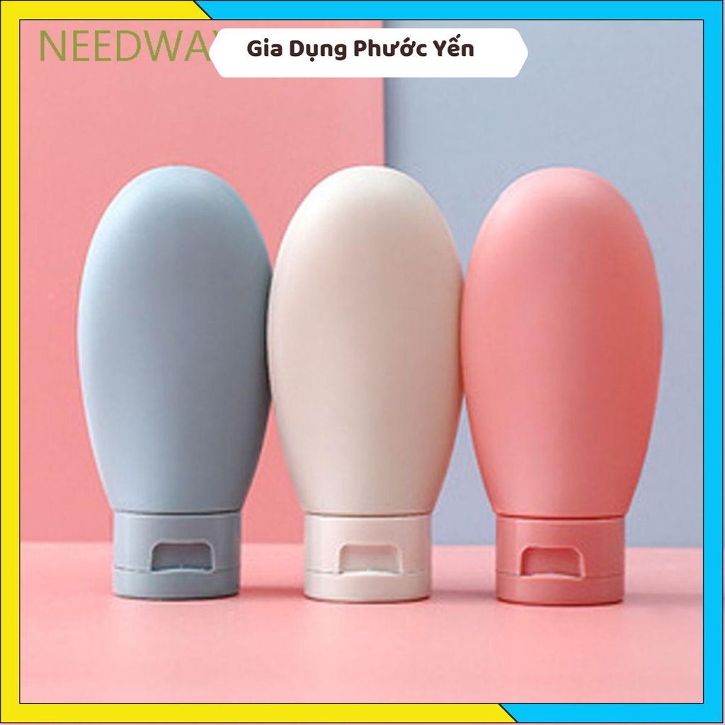 Set combo 3 chai lọ chiết mỹ phẩm du lịch bằng nhựa silicone nhiều màu tiện dụng