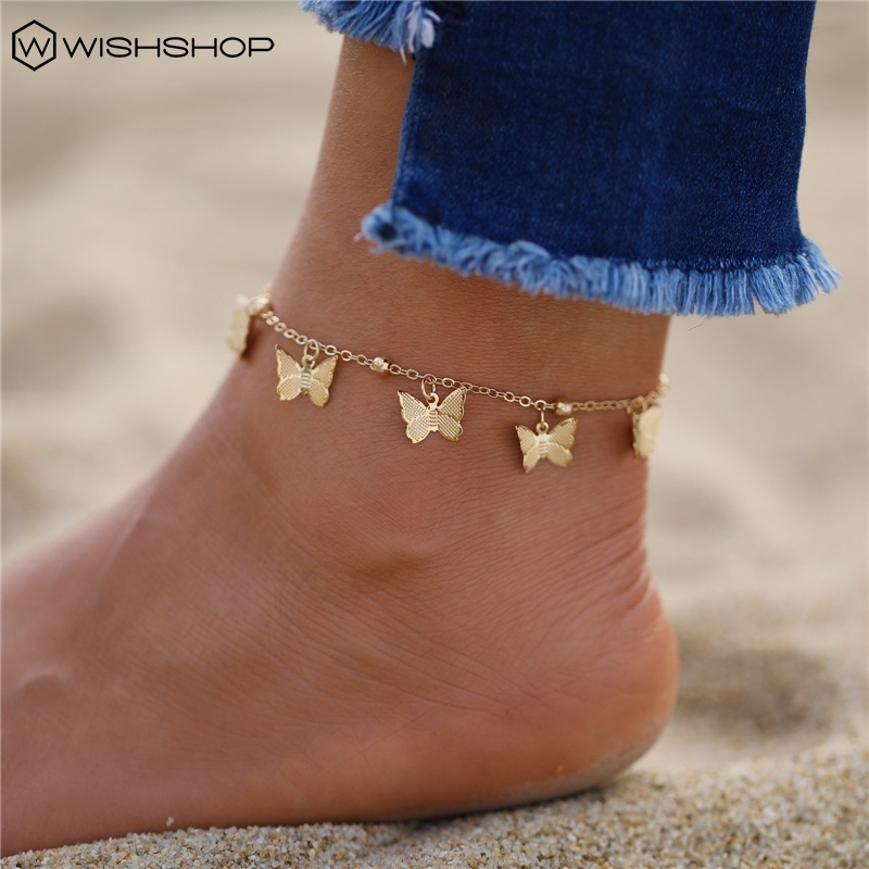 Lắc Chân Hình Bướm Thời Trang Boho Cho Nữ