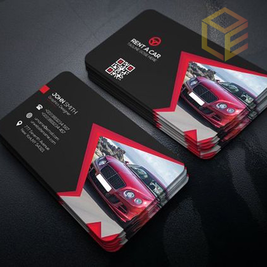 Name card danh thiếp cho xe TAXI kích thước 8.8x5.3cm thiết kế theo yêu cầu Giấy C300 Cán Màng Mờ