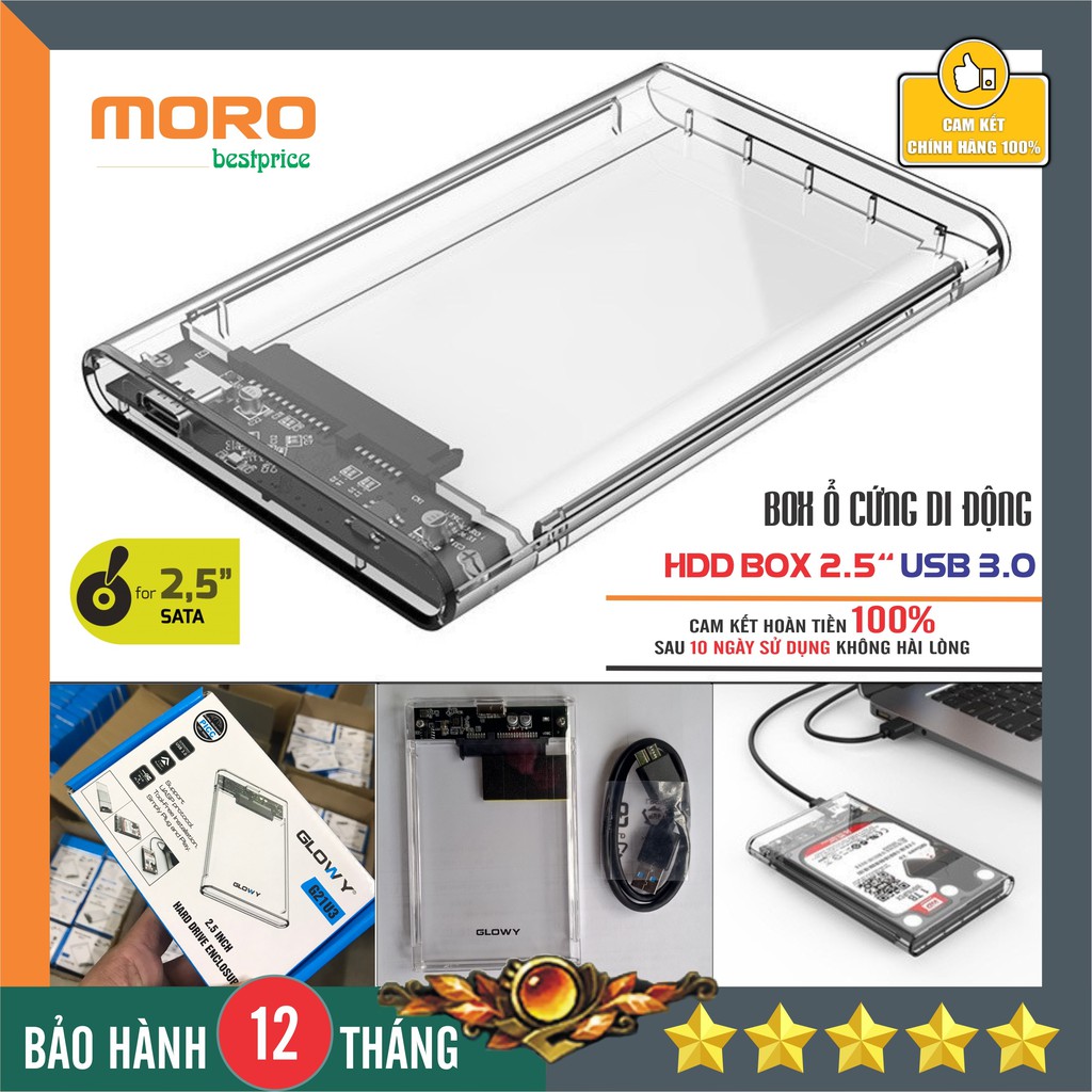 Box ổ cứng 2.5'' Orico/Gloway Sata 3.0 - Dùng cho HDD, SSD - SP Chính hãng bảo hành 12 tháng!