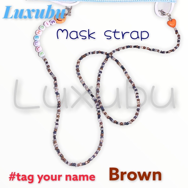 //LUXUBU// HANDMADE dây đeo khẩu trang làm tên theo yêu cầu/ mask strap/ dây đeo hạt cườm