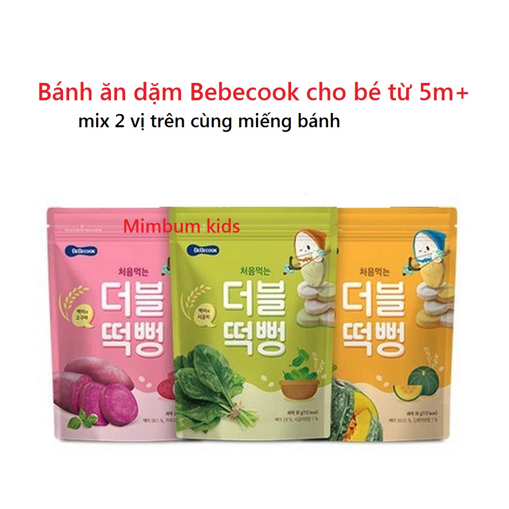 Bánh gạo hữu cơ BEBECOOK Hàn Quốc 5m+