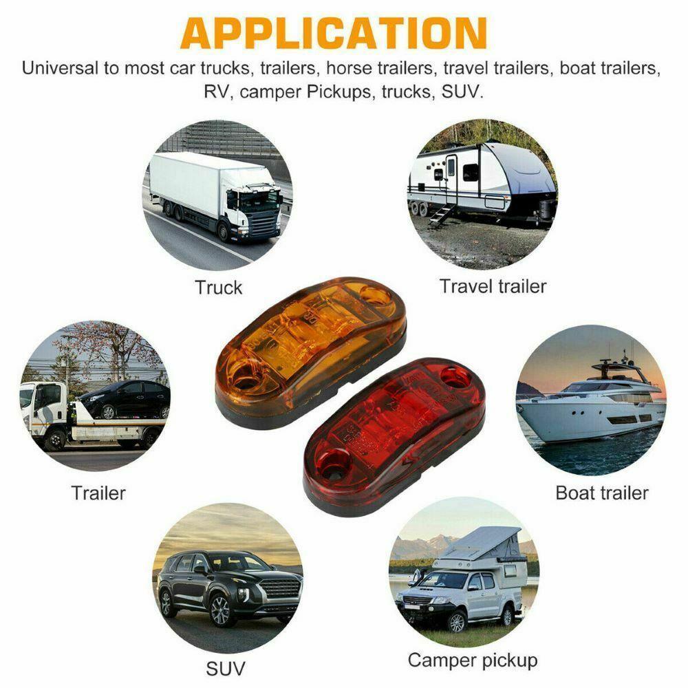 WTTLE Bộ 10 Đèn LED 10 Bóng 12V Chuyên Dụng Cho Xe Tải