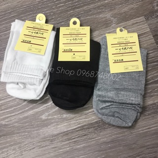 Tất Trơn Nam Nữ Cổ Cao Thời Trang Basic