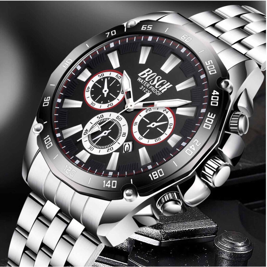 Đồng Hồ Nam BOCSK B3 Dây Thép Bền Màu Mặt Lớn Mạnh Mẽ