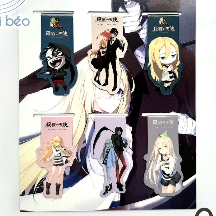 [SALE GIÁ XƯỞNG] [Bộ 6 -18 chiếc] Bookmark nam châm kẹp sách dấu trang Angel of death manga anime