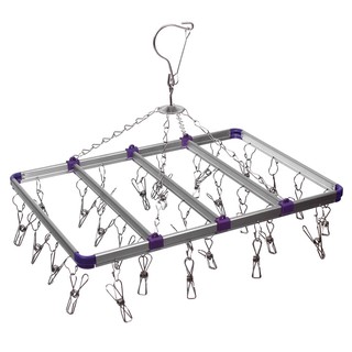 Móc treo phơi đồ inox khung nhôm 28 móc
