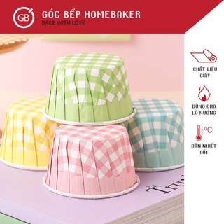 25 Ly Nướng Bánh Xếp Viền - Đế Nướng Giấy - Ly Nướng Cupcake GBDB003