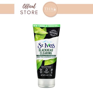 Tẩy Da Chết Trà Xanh St.Ives Blackhead Clearing Green Tea Scrub