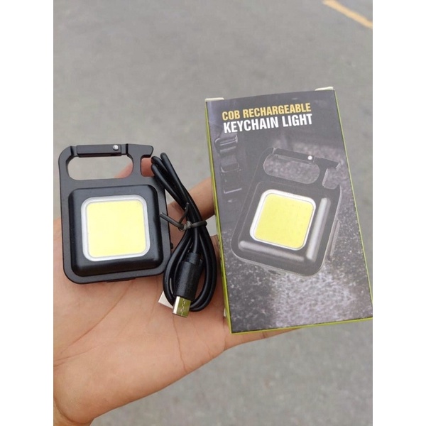 Đèn LED COB Móc Khoá Siêu Sáng ,3 Chế Độ Sáng Kèm Dây Sạc USB - Type C Tiện Lợi,Nhỏ Gọn