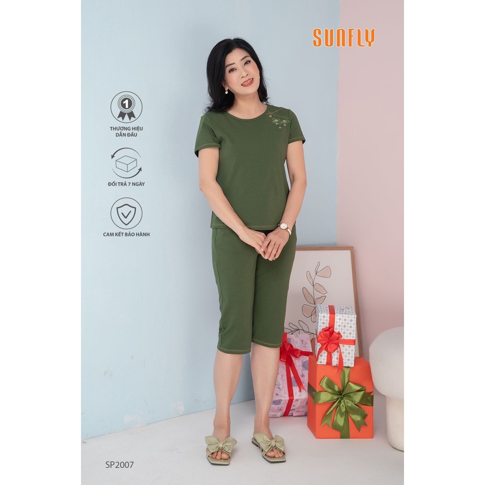 SP2007 - ĐỒ BỘ MẶC NHÀ COTTON ÁO CỘC QUẦN NGỐ