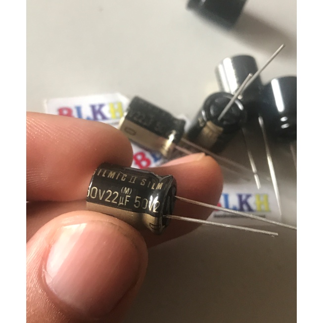 Tụ âm thanh 50V 22uF 10x12.5mm chính hãng ELNA SILMNIC