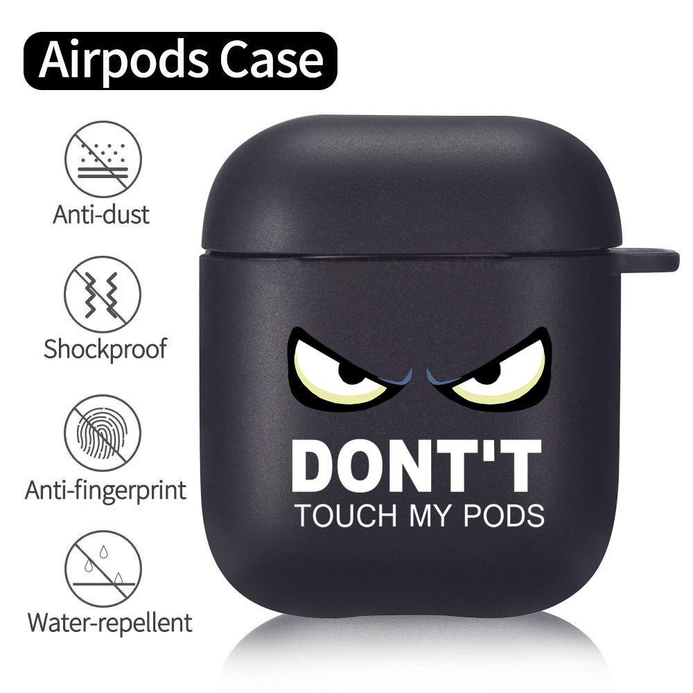 BTLIMER Vỏ Bảo Vệ Hộp Sạc Tai Nghe AirPods 3 Bằng Silicon Mềm Chống Sốc Hình Dont Touch My Pods
