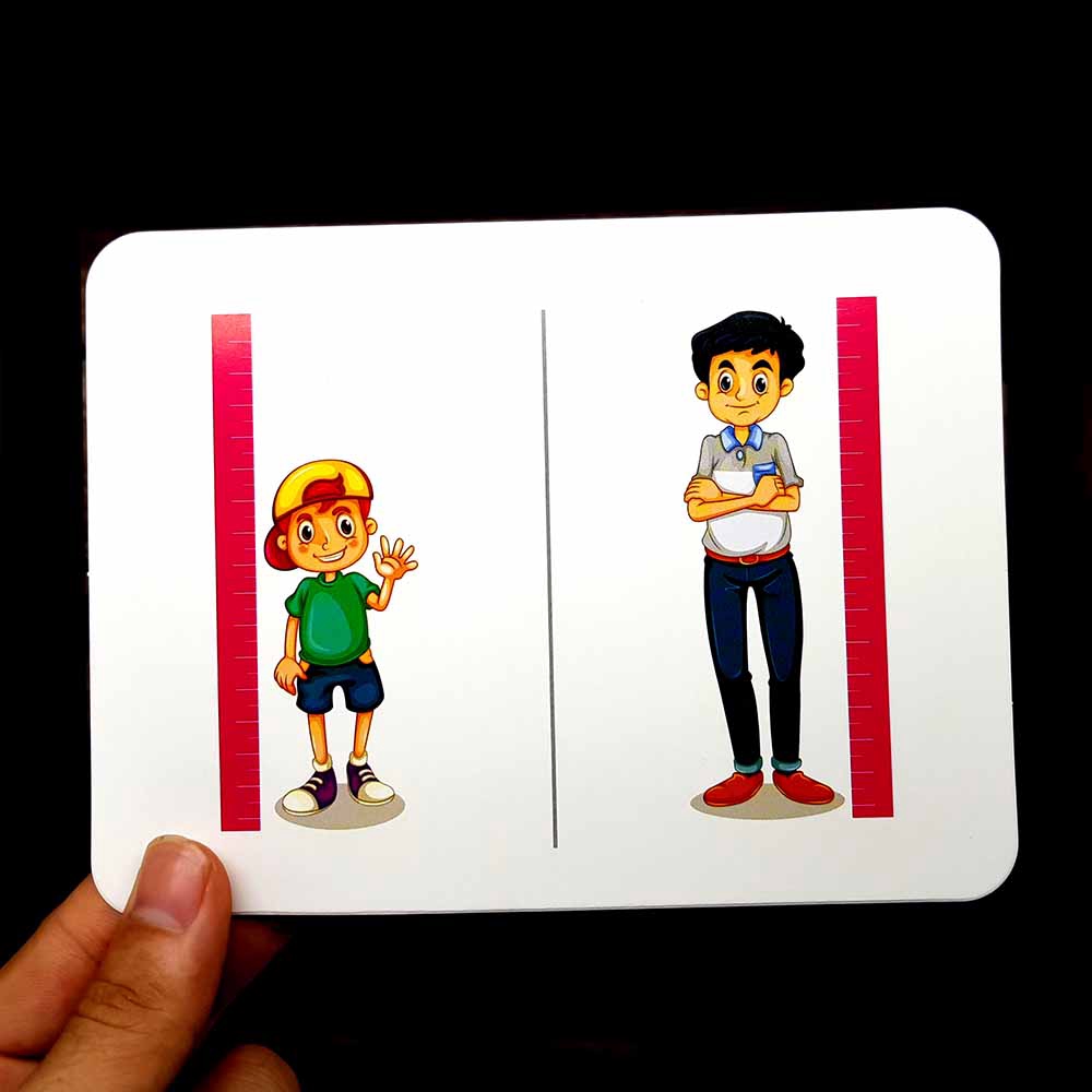 Flash card Theo phương pháp giáo dục sớm của Glenn Doman – Thẻ học thông minh (song ngữ Anh Việt) - Chủ đề: Sự đối lập