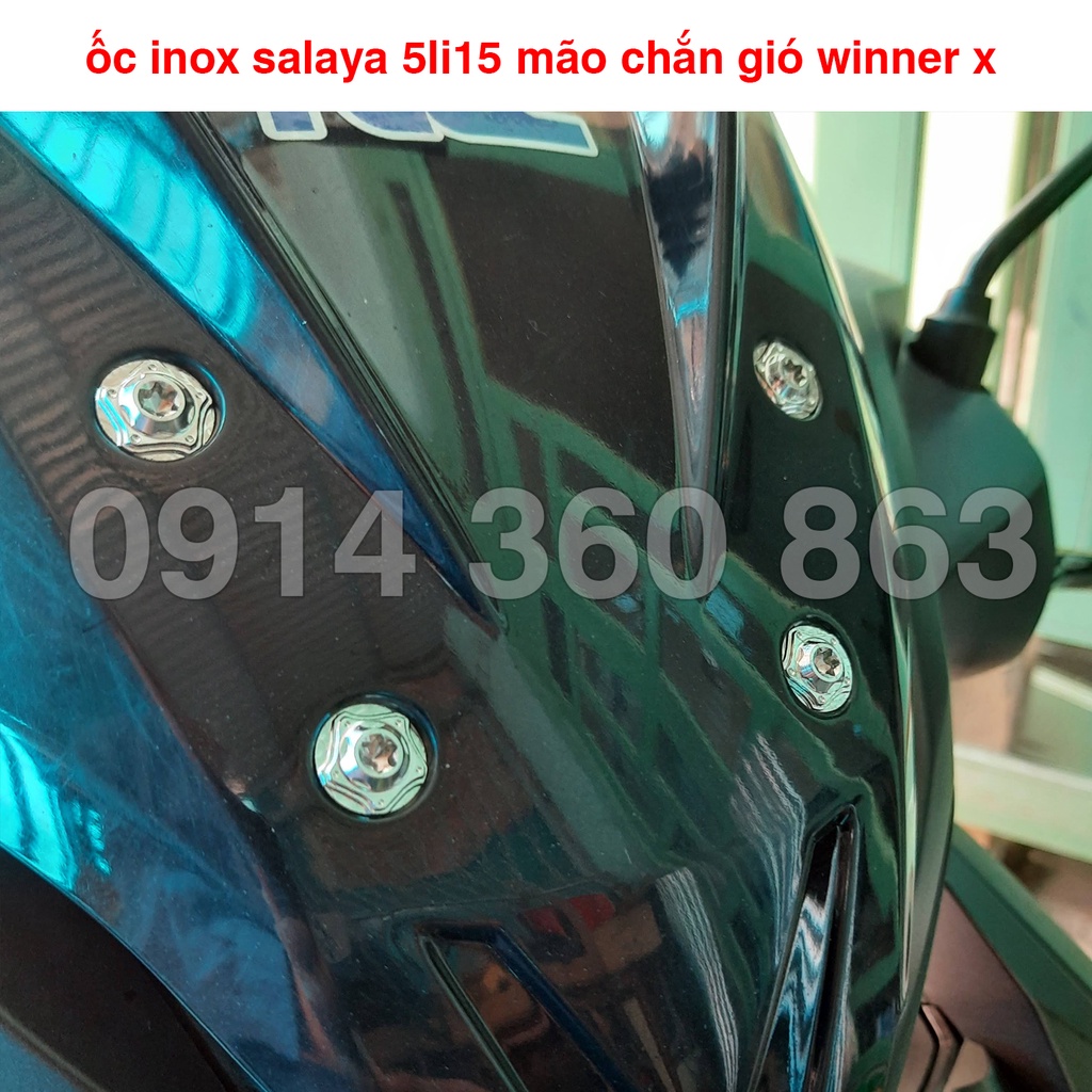 Ốc inox salaya 5li15 gắn mão, đồng hồ, dàn áo